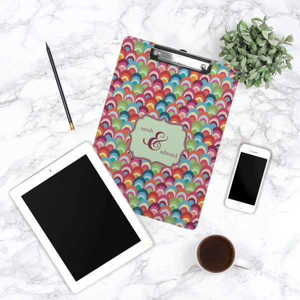 Retro Fishscales Clipboard - Lifestyle Photo