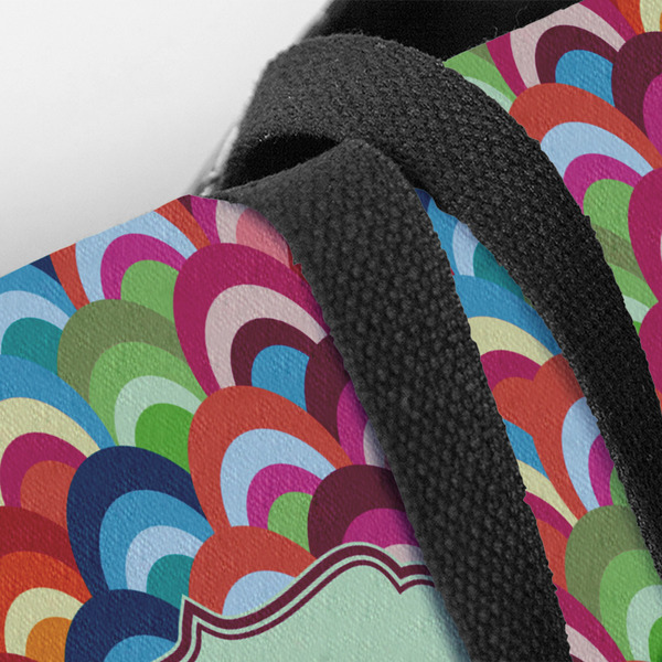 Retro Fishscales Closeup of Tote w/Black Handles