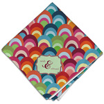 Retro Fishscales Cloth Dinner Napkin - Single w/ Couple's Names