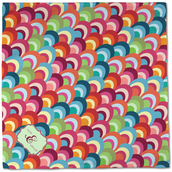 Retro Fishscales Cloth Napkins - Personalized Dinner (Full Open)