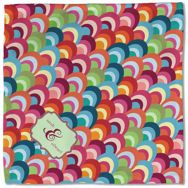 Retro Fishscales Cloth Napkins - Personalized Lunch (Single Full Open)