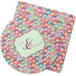 Retro Fishscales Rubber Backed Coaster (Personalized)
