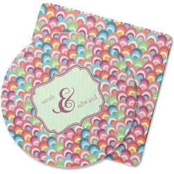 Retro Fishscales Rubber Backed Coaster (Personalized)