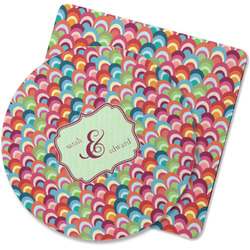 Retro Fishscales Rubber Backed Coaster (Personalized)