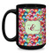 Retro Fishscales Coffee Mug - 15 oz - Black