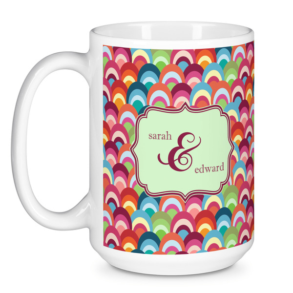 Retro Fishscales Coffee Mug - 15 oz - White