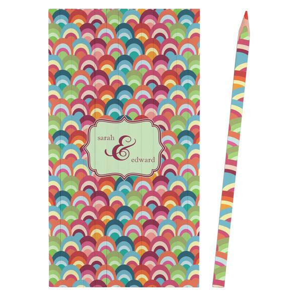 Retro Fishscales Colored Pencils - Front View