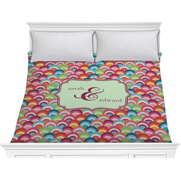 Custom Retro Fishscales Comforter - King (Personalized)