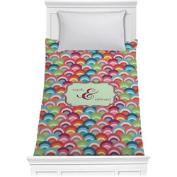 Retro Fishscales Comforter - Twin XL (Personalized)