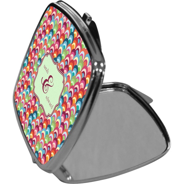 Retro Fishscales Compact Mirror (Side View)