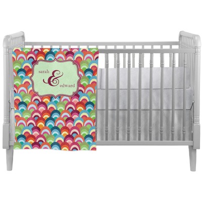 Custom Retro Fishscales Crib Comforter / Quilt (Personalized)