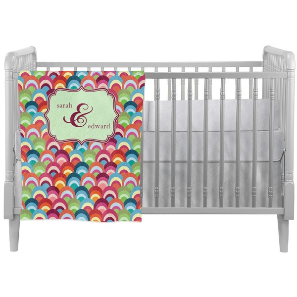 Custom Retro Fishscales Crib Comforter / Quilt (Personalized)