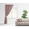 Retro Fishscales Curtain With Window and Rod - in Room Matching Pillow