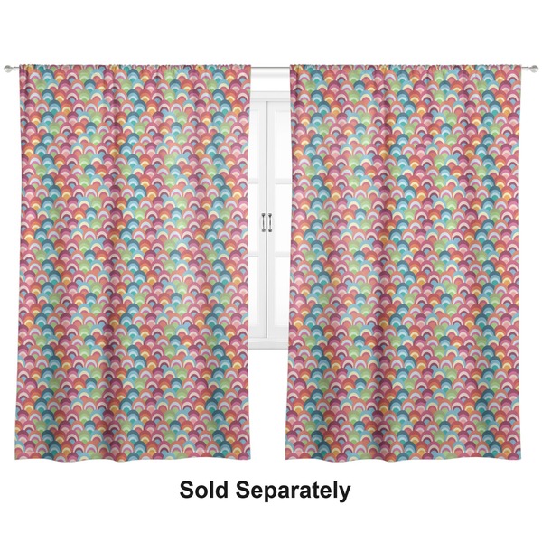 Custom Retro Fishscales Curtain Panel - Custom Size
