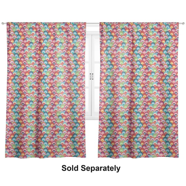 Retro Fishscales Curtain 40x63 - Lined