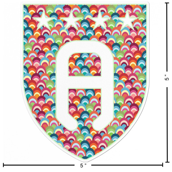 Retro Fishscales Custom Shape Iron On Patches - L - APPROVAL