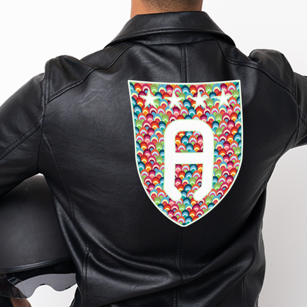 Retro Fishscales Custom Shape Iron On Patches - XXXL - APPROVAL