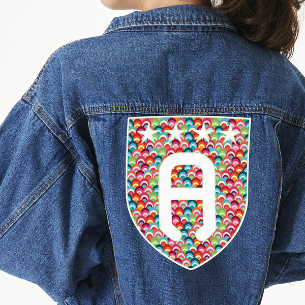 Custom Retro Fishscales Twill Iron On Patch - Custom Shape - 3XL (Personalized)