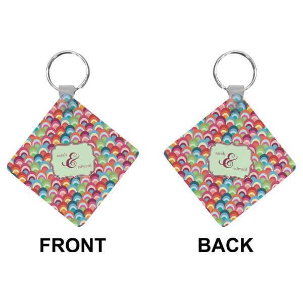Retro Fishscales Diamond Keychain (Front + Back)