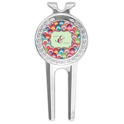 Retro Fishscales Golf Divot Tool & Ball Marker (Personalized)