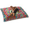 Retro Fishscales Dog Bed - Small w/ Couple's Names