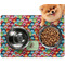 Retro Fishscales Dog Food Mat - Small w/ Couple's Names