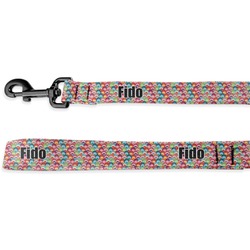 Retro Fishscales Deluxe Dog Leash - 4 ft (Personalized)