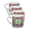 Retro Fishscales Double Shot Espresso Mugs - Set of 4 Front