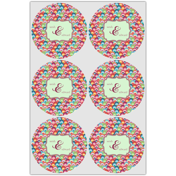 Retro Fishscales Drink Topper - Large - Set of 6