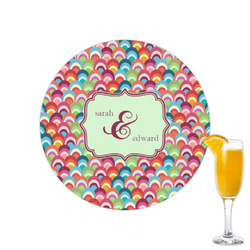 Retro Fishscales Printed Drink Topper - 2.15" (Personalized)