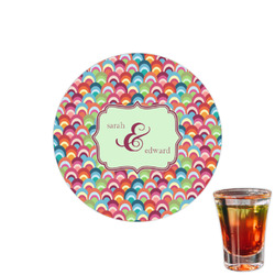 Retro Fishscales Printed Drink Topper - 1.5" (Personalized)