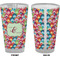 Retro Fishscales Pint Glass - Full Color - Front & Back Views