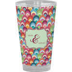 Retro Fishscales Pint Glass - Full Color (Personalized)