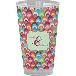 Retro Fishscales Pint Glass - Full Color (Personalized)