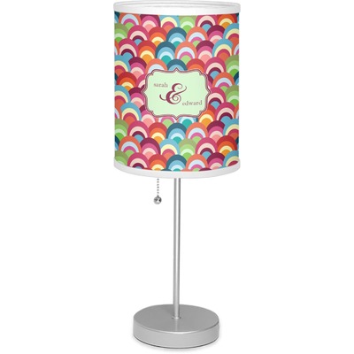 Retro Fishscales 7" Drum Lamp with Shade (Personalized)