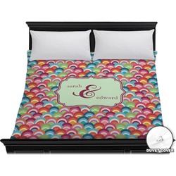 Retro Fishscales Duvet Cover - King (Personalized)