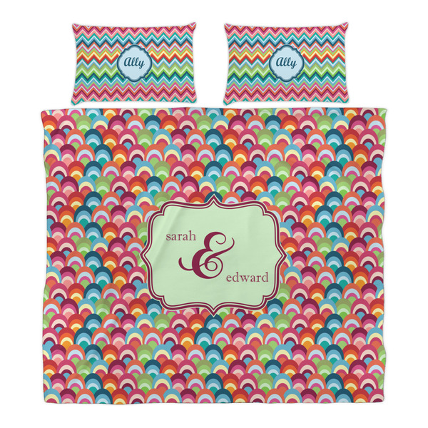 Retro Fishscales Duvet Cover Set - King - Alt Approval