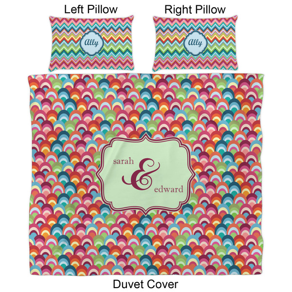 Retro Fishscales Duvet Cover Set - King - Approval