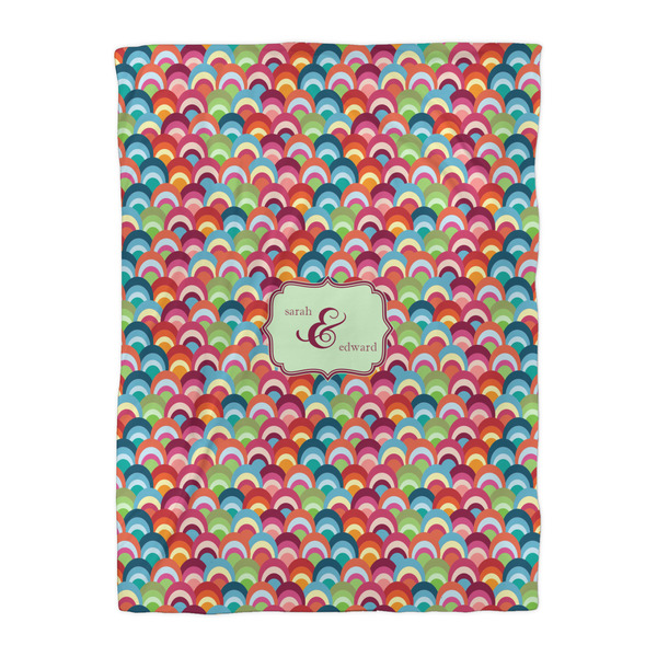 Retro Fishscales Duvet Cover - Twin XL - Front