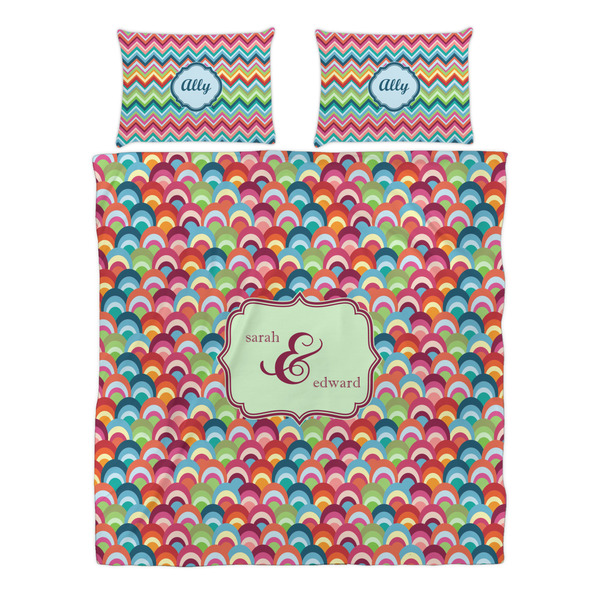 Retro Fishscales Duvet cover Set - Queen - Alt Approval