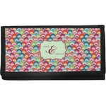 Retro Fishscales Canvas Checkbook Cover (Personalized)
