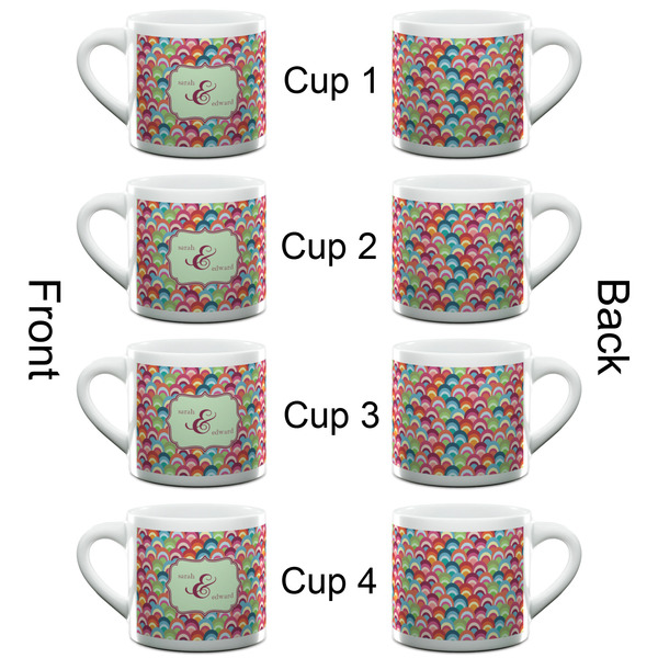 Retro Fishscales Espresso Cup - 6oz (Double Shot Set of 4) APPROVAL