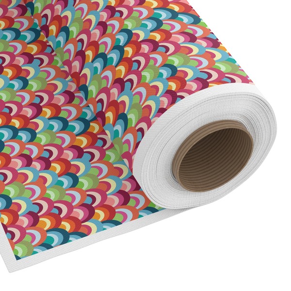 Custom Retro Fishscales Fabric by the Yard - Spun Polyester Poplin