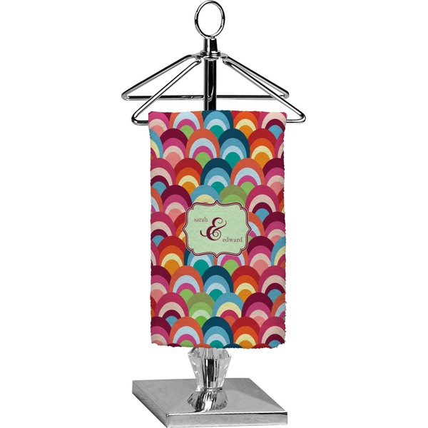 Custom Retro Fishscales Finger Tip Towel - Full Print (Personalized)