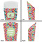 Retro Fishscales French Fry Favor Box - Front & Back View