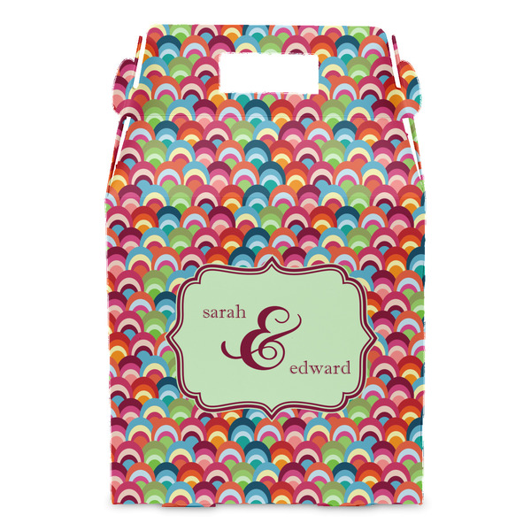 Retro Fishscales Gable Favor Box - Front