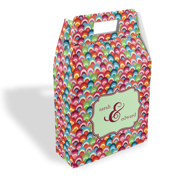 Custom Retro Fishscales Gable Favor Box (Personalized)