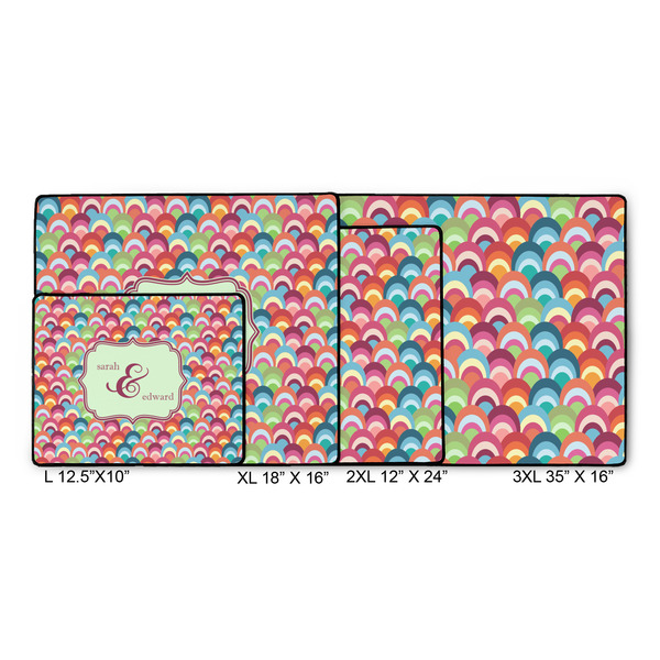 Retro Fishscales Gaming Mats - SIZE CHART