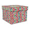 Retro Fishscales Gift Boxes with Lid - Canvas Wrapped - Large - Front/Main