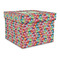Retro Fishscales Gift Box with Lid - Canvas Wrapped - Large (Personalized)